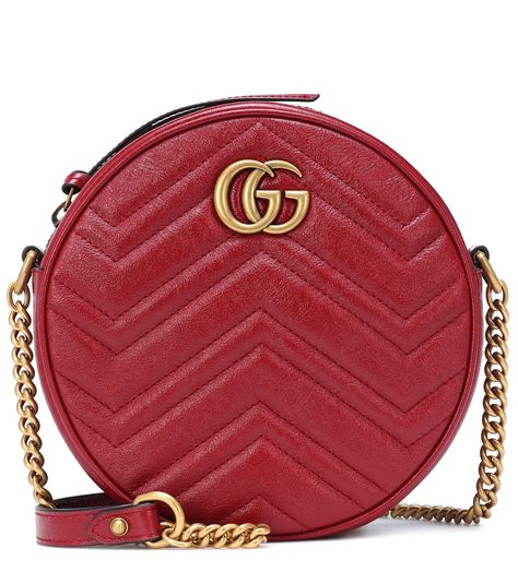 gucci marmont round bag red|Gucci Marmont mini belt bag.